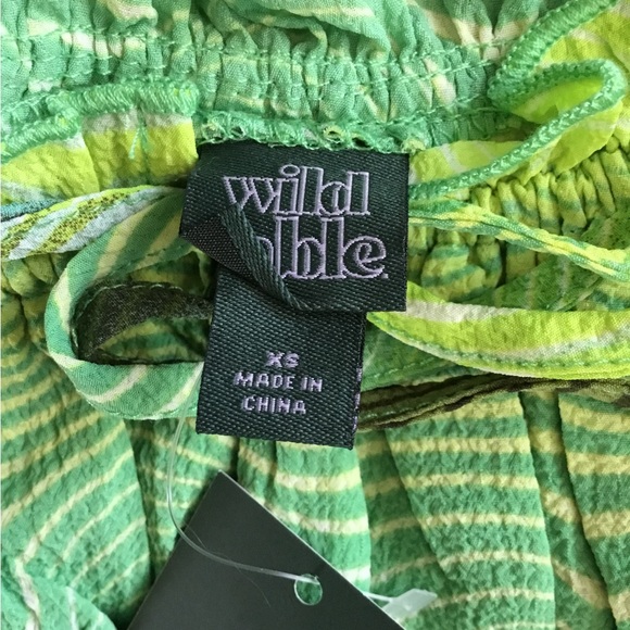 Wild Fable Green Ruffled Adjustable Strap Cropped Tank Top - Picture 5 of 10